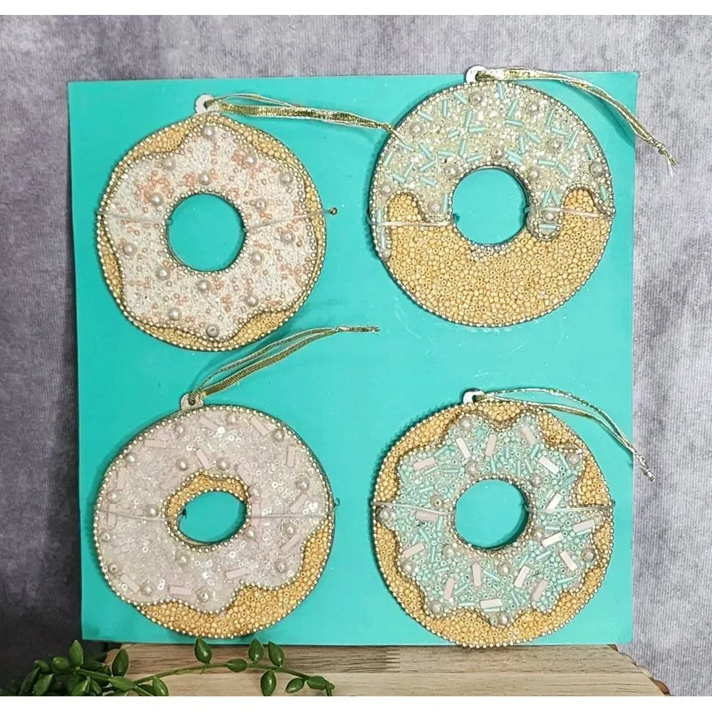 Beaded Donut Christmas Ornaments 4